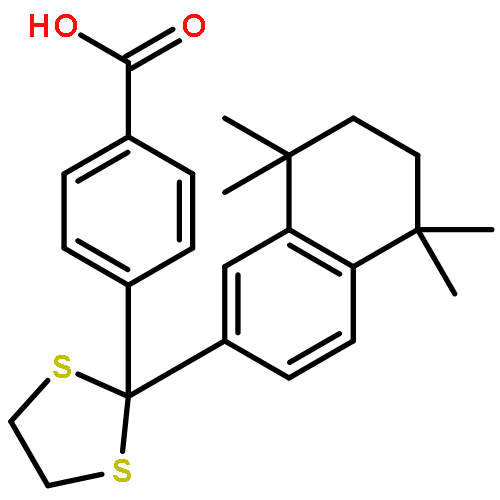 4-[2-(5,5,8,8-tetramethyl-5,6,7,8-tetrahydronaphthalen-2-yl)-1,3-dithiolan-2-yl]benzoic acid