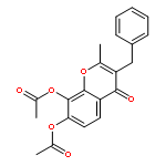 4H-1-Benzopyran-4-one, 7,8-bis(acetyloxy)-2-methyl-3-(phenylmethyl)-