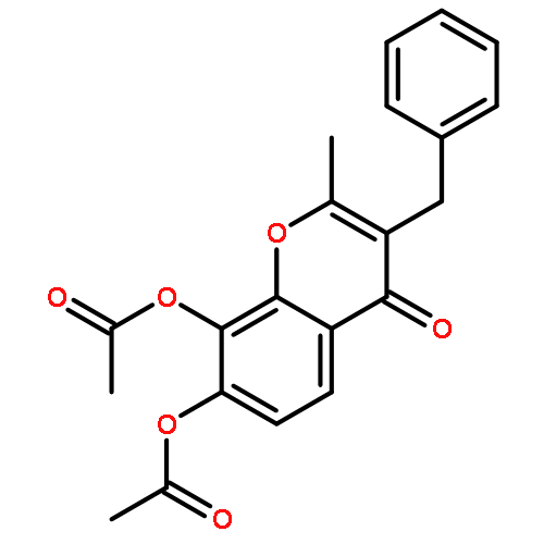 4H-1-Benzopyran-4-one, 7,8-bis(acetyloxy)-2-methyl-3-(phenylmethyl)-