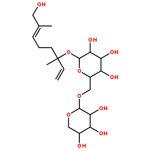 b-D-Glucopyranoside,(1R)-1-ethenyl-6-hydroxy-1,5-dimethyl-4-hexenyl 6-O-b-D-xylopyranosyl- (9CI)