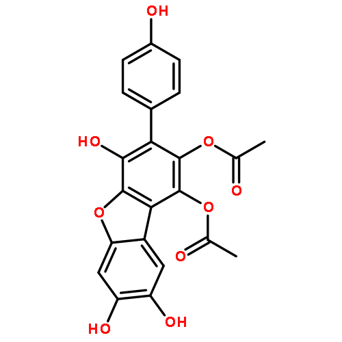 4,7,8-Trihydroxy-3-(4-hydroxyphenyl)dibenzo[b,d]furan-1,2-diyl diacetate