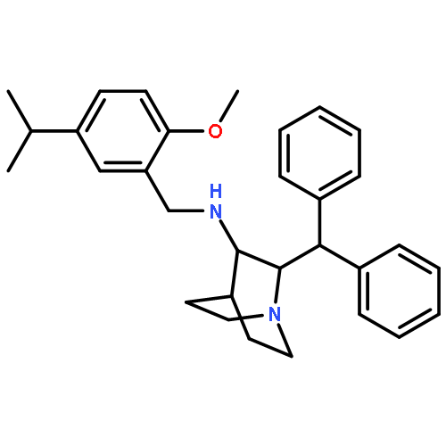 (2S,3S)-2-(diphenylmethyl)-N-[2-methoxy-5-(propan-2-yl)benzyl]-1-azabicyclo[2.2.2]octan-3-amine