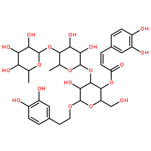 β-?D-?Glucopyranoside, 2-?(3,?4-?dihydroxyphenyl)?ethyl O-?6-?deoxy-?α-?L-?mannopyranosyl-?(1→4)?-?O-?6-?deoxy-?α-?L-?mannopyranosyl-?(1→3)?-?, 4-?[(2E)?-?3-?(3,?4-?dihydroxyphenyl)?-?2-?propenoate]