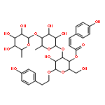 β-?D-?Glucopyranoside, 2-?(4-?hydroxyphenyl)?ethyl O-?6-?deoxy-?α-?L-?mannopyranosyl-?(1→4)?-?O-?6-?deoxy-?α-?L-?mannopyranosyl-?(1→3)?-?, 4-?[(2E)?-?3-?(4-?hydroxyphenyl)?-?2-?propenoate]