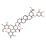 b-D-Glucopyranosiduronic acid, (3b,4b,20a,22b)-22-(a-L-arabinopyranosyloxy)-20-carboxy-23-hydroxy-30-norolean-12-en-3-ylO-6-deoxy-a-L-mannopyranosyl-(1®2)-O-b-D-galactopyranosyl-(1®2)- (9CI)