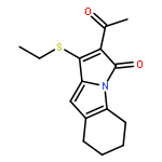 3H-Pyrrolo[1,2-a]indol-3-one, 2-acetyl-1-(ethylthio)-5,6,7,8-tetrahydro-