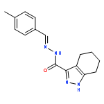 <br>(E)-N'-(4-methylbenzylidene)-4,5,6,7-tetrahydro-1H-indazole-3-carbohydrazid e