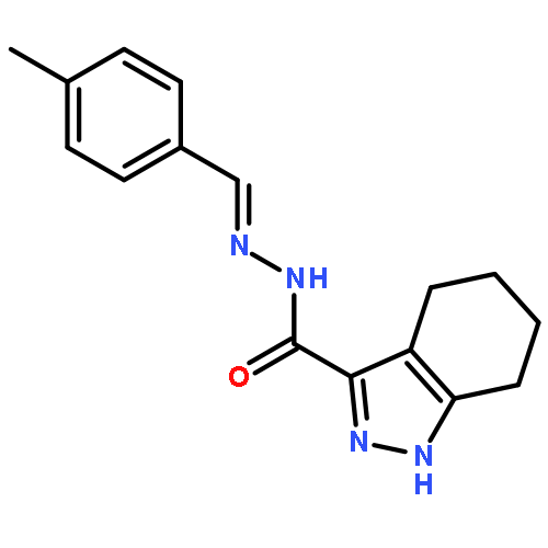 <br>(E)-N'-(4-methylbenzylidene)-4,5,6,7-tetrahydro-1H-indazole-3-carbohydrazid e