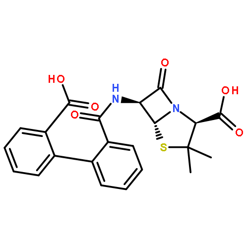 4-Thia-1-azabicyclo[3.2.0]heptane-2-carboxylicacid, 6-[[(2'-carboxy[1,1'-biphenyl]-2-yl)carbonyl]amino]-3,3-dimethyl-7-oxo-,(2S,5R,6R)-