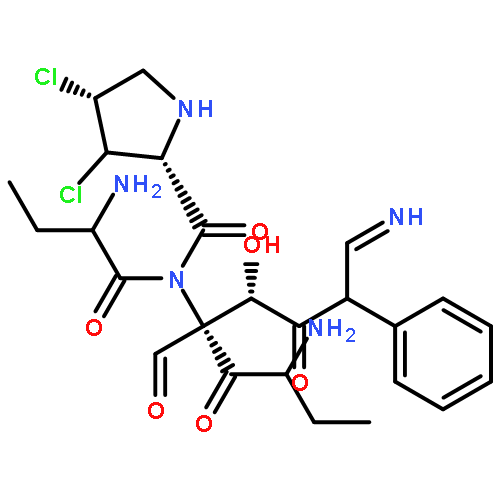 Cyclo[(3R)-3-phenyl-b-alanyl-(2S)-2-aminobutanoyl-(3S,4R)-3,4-dichloro-L-prolyl-(2S)-2-aminobutanoyl-L-seryl](9CI)