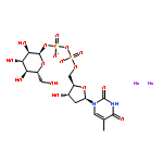 Thymidine5'-(trihydrogen diphosphate), P'-a-D-glucopyranosyl ester, disodium salt (9CI)