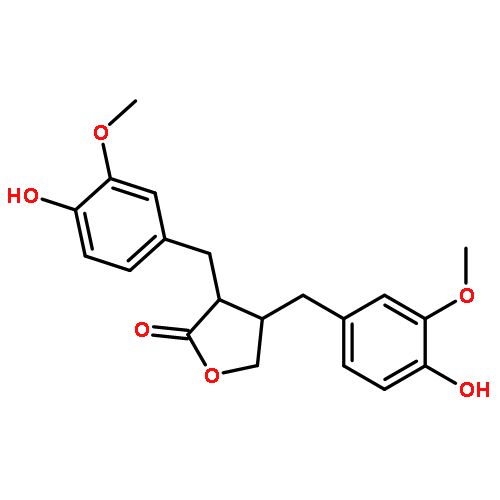 2(3H)-Furanone, dihydro-3,4-bis[(4-hydroxy-3-methoxyphenyl)methyl]-,(3S,4S)-