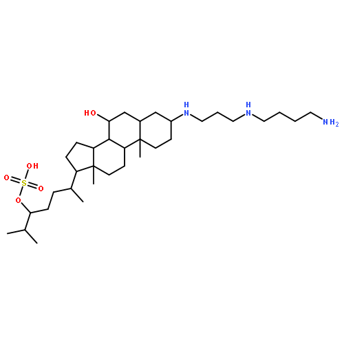 Cholestane-7,24-diol,3-[[3-[(4-aminobutyl)amino]propyl]amino]-, 24-(hydrogen sulfate), (3b,5a,7a,24R)-