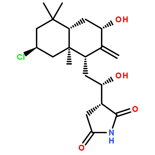 2,5-Pyrrolidinedione,3-[(1S)-2-[(1R,3S,4aS,7S,8aS)-7-chlorodecahydro-3-hydroxy-5,5,8a-trimethyl-2-methylene-1-naphthalenyl]-1-hydroxyethyl]-,(3R)-