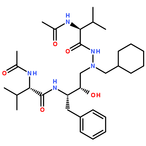L-Valine, N-acetyl-,2-[(2S,3S)-3-[[(2S)-2-(acetylamino)-3-methyl-1-oxobutyl]amino]-2-hydroxy-4-phenylbutyl]-2-(cyclohexylmethyl)hydrazide