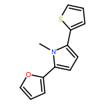 1H-Pyrrole, 2-(2-furanyl)-1-methyl-5-(2-thienyl)-