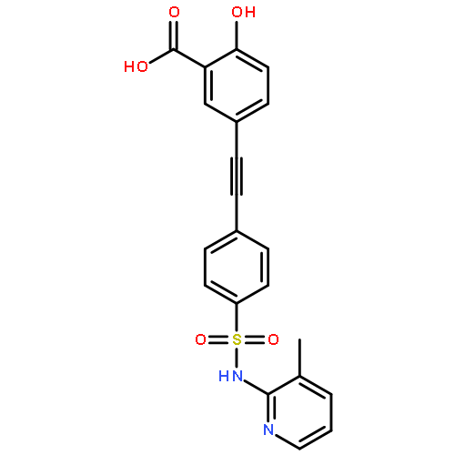 Benzoic acid,2-hydroxy-5-[2-[4-[[(3-methyl-2-pyridinyl)amino]sulfonyl]phenyl]ethynyl]-