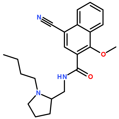 2-Naphthalenecarboxamide,N-[(1-butyl-2-pyrrolidinyl)methyl]-4-cyano-1-methoxy-