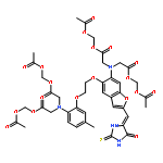 Glycine,N-[2-[(acetyloxy)methoxy]-2-oxoethyl]-N-[5-[2-[2-[bis[2-[(acetyloxy)methoxy]-2-oxoethyl]amino]-5-methylphenoxy]ethoxy]-2-[(5-oxo-2-thioxo-4-imidazolidinylidene)methyl]-6-benzofuranyl]-,(acetyloxy)methyl ester