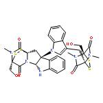 3,11a-Epidithio-11aH-pyrazino[1',2':1,5]pyrrolo[2,3-b]indole-1,4-dione,2,3,5a,6,10b,11-hexahydro-3-(hydroxymethyl)-10b-[(1S,4S)-3-[[4-(hydroxymethyl)-5,7-dimethyl-6,8-dioxo-2,3-dithia-5,7-diazabicyclo[2.2.2]oct-1-yl]methyl]-1H-indol-1-yl]-2-methyl-,(3S,5aR,10bS,11aS)-