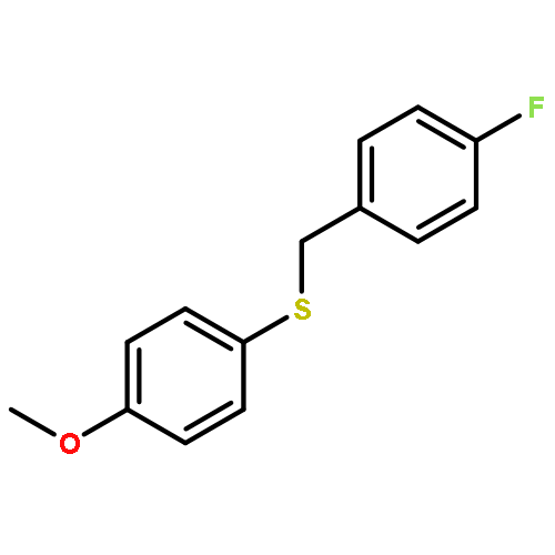 Benzene, 1-fluoro-4-[[(4-methoxyphenyl)thio]methyl]-