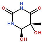 2,4(1H,3H)-Pyrimidinedione,dihydro-5,6-dihydroxy-5-methyl-, (5R,6R)-rel-