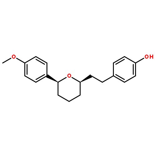 Phenol,4-[2-[(2R,6S)-tetrahydro-6-(4-methoxyphenyl)-2H-pyran-2-yl]ethyl]-, rel-