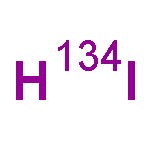 Iodine, isotope of mass134, at.