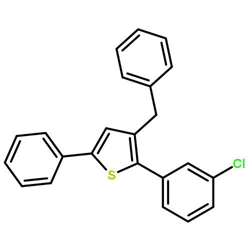 Thiophene, 2-(3-chlorophenyl)-5-phenyl-3-(phenylmethyl)-