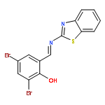 Phenol, 2-[(2-benzothiazolylimino)methyl]-4,6-dibromo-