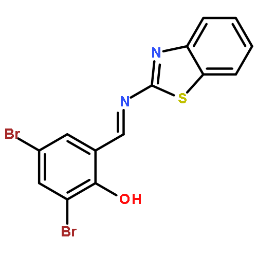 Phenol, 2-[(2-benzothiazolylimino)methyl]-4,6-dibromo-