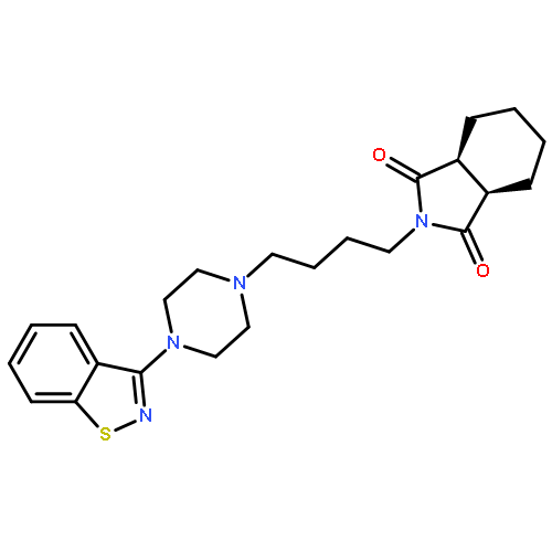 1H-Isoindole-1,3(2H)-dione,2-[4-[4-(1,2-benzisothiazol-3-yl)-1-piperazinyl]butyl]hexahydro-,(3aR,7aS)-rel-