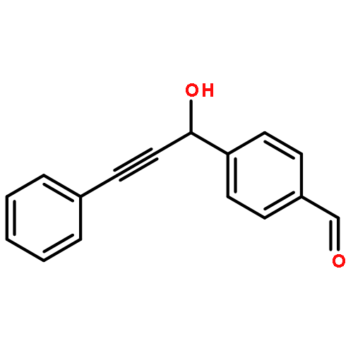 Benzaldehyde, 4-(1-hydroxy-3-phenyl-2-propynyl)-, (±)-