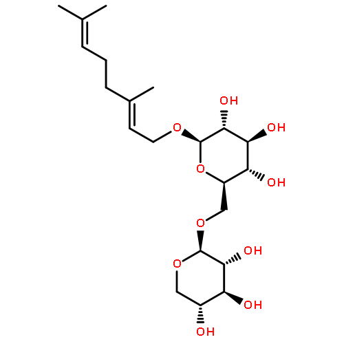 b-D-Glucopyranoside,(2E)-3,7-dimethyl-2,6-octadien-1-yl 6-O-b-D-xylopyranosyl-