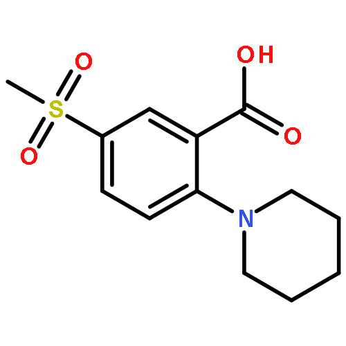 Benzoic acid, 5-(methylsulfonyl)-2-(1-piperidinyl)-