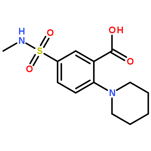 Benzoic acid, 5-[(methylamino)sulfonyl]-2-(1-piperidinyl)-