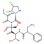 Cyclo[(3R)-3-phenyl-b-alanyl-L-allothreonyl-(3S,4R)-3,4-dichloro-L-prolyl-(2S)-2-aminobutanoyl-L-seryl](9CI)