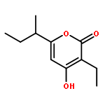 2H-Pyran-2-one,3-ethyl-4-hydroxy-6-(1-methylpropyl)- (9CI)