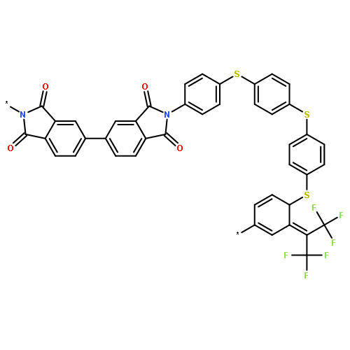 Poly[(1,3-dihydro-1,3-dioxo-2H-isoindole-2,5-diyl)[2,2,2-trifluoro-1-(triflu
oromethyl)ethylidene](1,3-dihydro-1,3-dioxo-2H-isoindole-5,2-diyl)-1,4-
phenylenethio-1,4-phenylenethio-1,4-phenylenethio-1,4-phenylene]