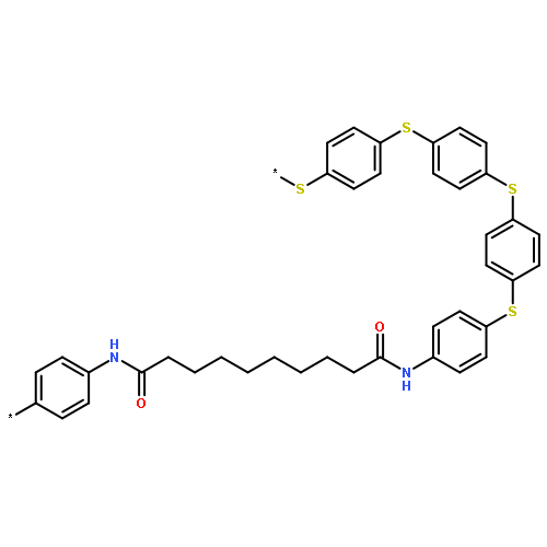 Poly[thio-1,4-phenylenethio-1,4-phenylenethio-1,4-phenylenethio-1,4-ph
enyleneimino(1,10-dioxo-1,10-decanediyl)imino-1,4-phenylene]