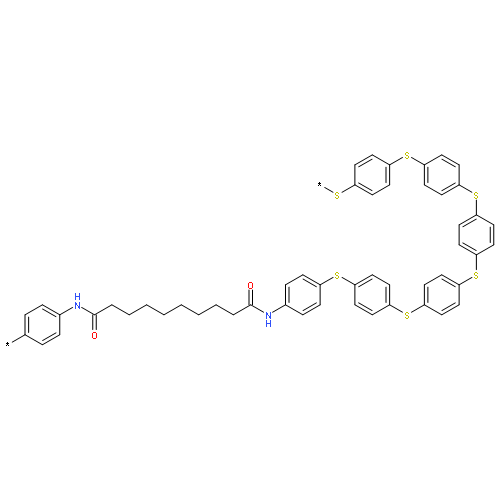 Poly[thio-1,4-phenylenethio-1,4-phenylenethio-1,4-phenylenethio-1,4-ph
enylenethio-1,4-phenylenethio-1,4-phenyleneimino(1,10-dioxo-1,10-de
canediyl)imino-1,4-phenylene]