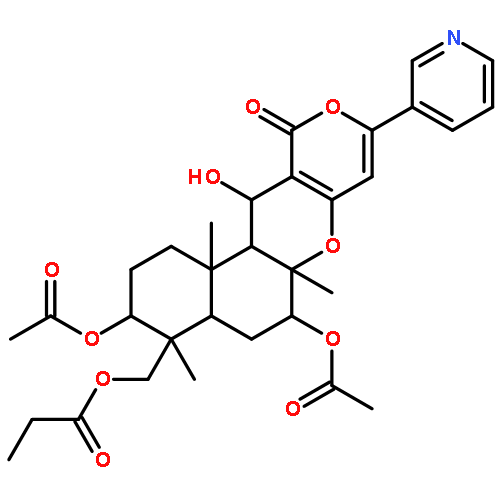 2H,11H-Naphtho[2,1-b]pyrano[3,4-e]pyran-11-one,3,6-bis(acetyloxy)-1,3,4,4a,5,6,6a,12,12a,12b-decahydro-12-hydroxy-4,6a,12b-trimethyl-4-[(1-oxopropoxy)methyl]-9-(3-pyridinyl)-,(3S,4R,4aR,6S,6aS,12R,12aS,12bS)-