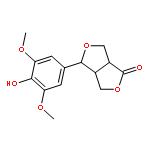 1H,3H-Furo[3,4-c]furan-1-one,tetrahydro-4-(4-hydroxy-3,5-dimethoxyphenyl)-, (3aR,4S,6aR)-rel-