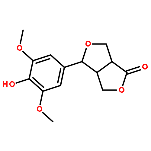 1H,3H-Furo[3,4-c]furan-1-one,tetrahydro-4-(4-hydroxy-3,5-dimethoxyphenyl)-, (3aR,4S,6aR)-rel-