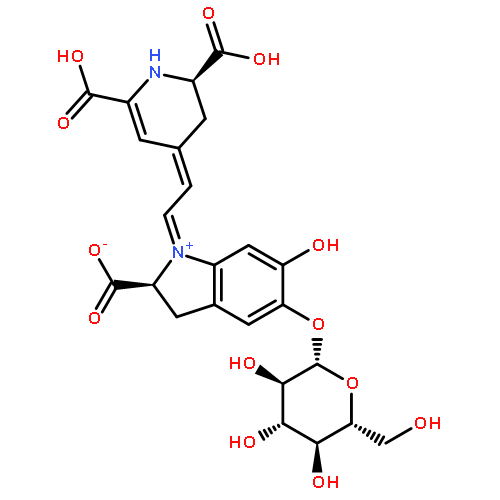 2,6-Pyridinedicarboxylicacid, 4-[2-[(2S)-2-carboxy-5-(b-D-glucopyranosyloxy)-2,3-dihydro-6-hydroxy-1H-indol-1-yl]ethenyl]-2,3-dihydro-,(2R)-