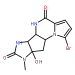 Imidazo[4',5':4,5]cyclopenta[1,2-e]pyrrolo[1,2-a]pyrazine-4,7-dione,1-bromo-5,5a,5b,6,8,8a,9,9a-octahydro-8a-hydroxy-8-methyl-, (5aS,5bS,8aS,9aR)-