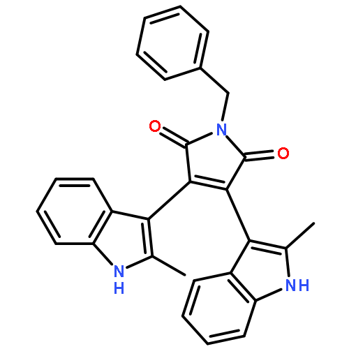 1H-Pyrrole-2,5-dione, 3,4-bis(2-methyl-1H-indol-3-yl)-1-(phenylmethyl)-