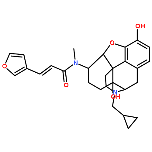 (2E)-N-[(5alpha,6beta)-17-(cyclopropylmethyl)-3,14-dihydroxy-4,5-epoxymorphinan-6-yl]-3-furan-3-yl-N-methylprop-2-enamide