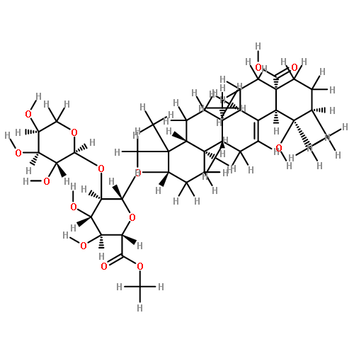 19alpha-hydroxyurs-12-en-28-oic acid 3beta-O-alpha-L-arabinopyranosyl-(1?2)-beta-D-glucuronopyranoside-6-Omethyl ester