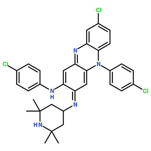 2-Phenazinamine,8-chloro-N,5-bis(4-chlorophenyl)-3,5-dihydro-3-[(2,2,6,6-tetramethyl-4-piperidinyl)imino]-